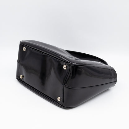 Tote Bag Brushed Black Leather