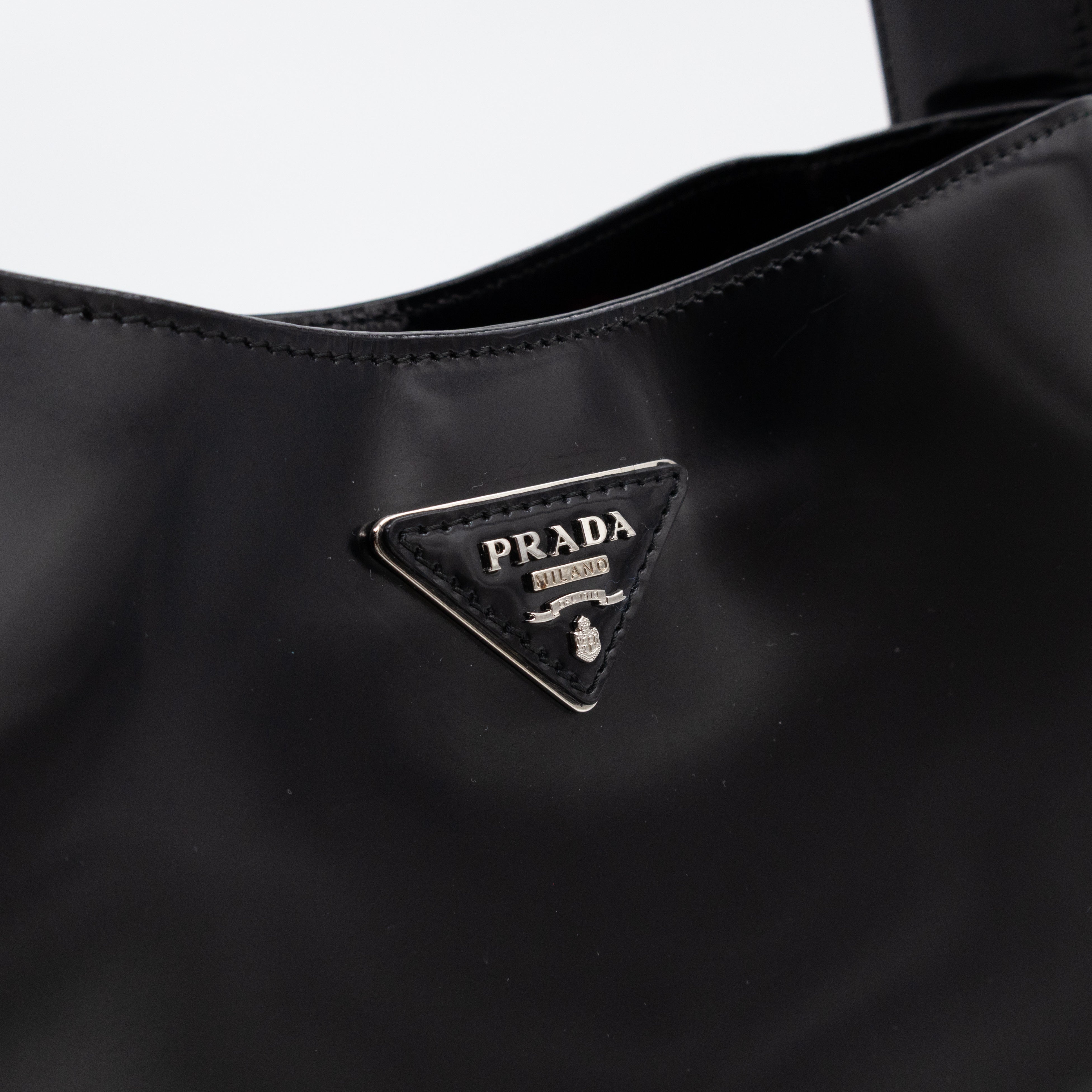 Tote Bag Brushed Black Leather
