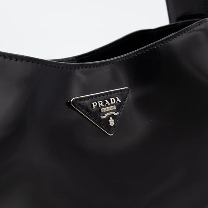 Tote Bag Brushed Black Leather