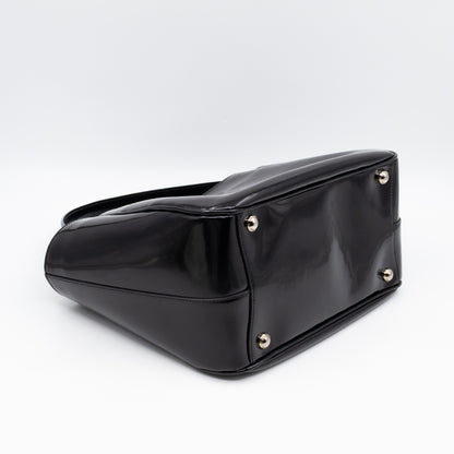 Tote Bag Brushed Black Leather