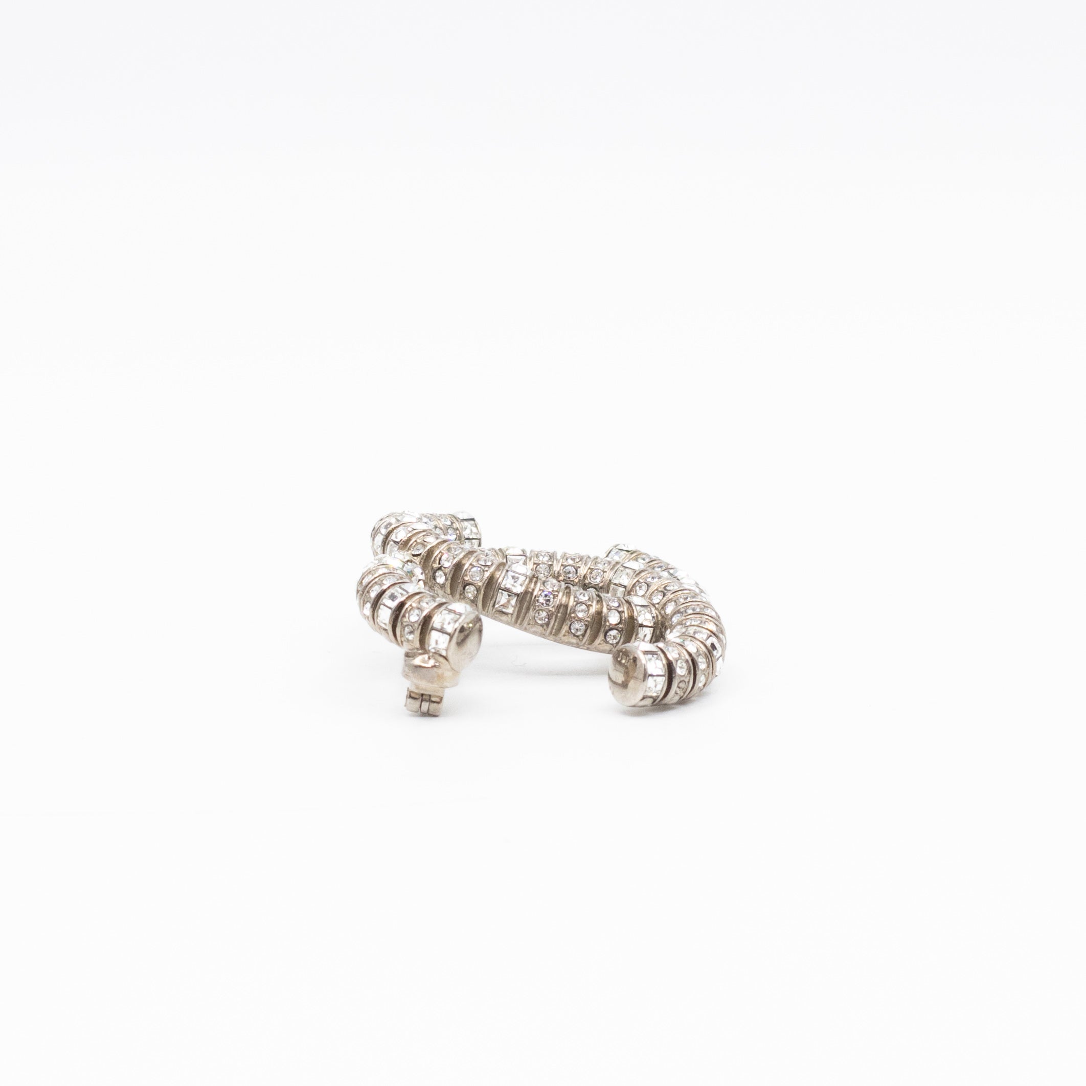 CC Crystal Silver-tone Brooch