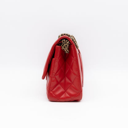 Reissue 2.55 226 Double Flap Bag Red Leather