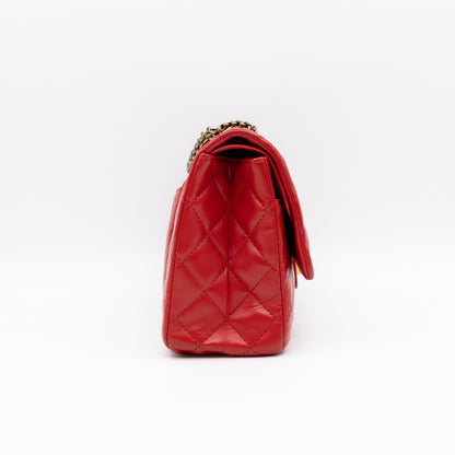 Reissue 2.55 226 Double Flap Bag Red Leather