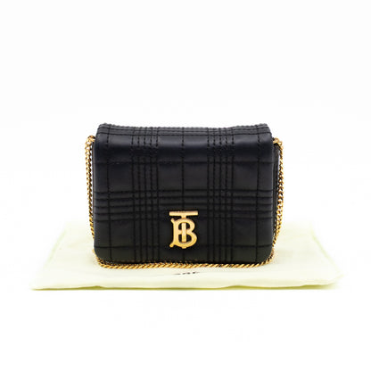 Micro Lola Shoulder Bag Black Quilted Leather
