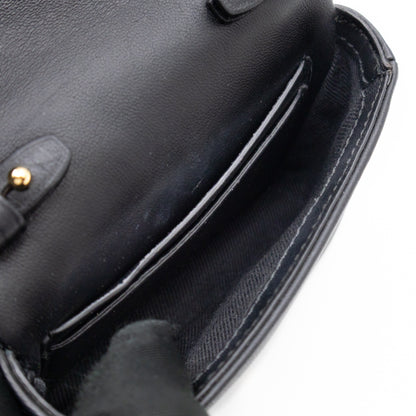 Micro Lola Shoulder Bag Black Quilted Leather