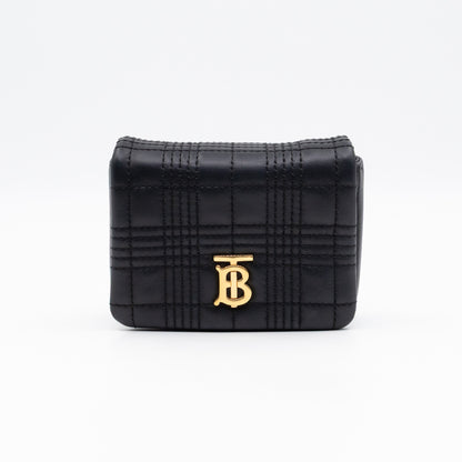 Micro Lola Shoulder Bag Black Quilted Leather