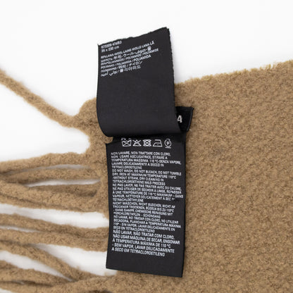 Long Wool Scarf Beige