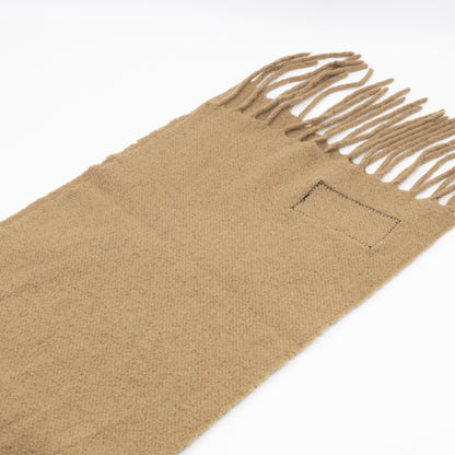 Long Wool Scarf Beige