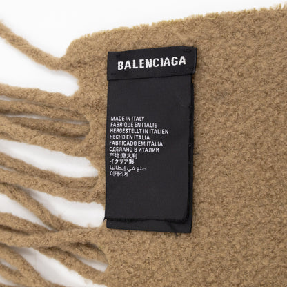 Long Wool Scarf Beige
