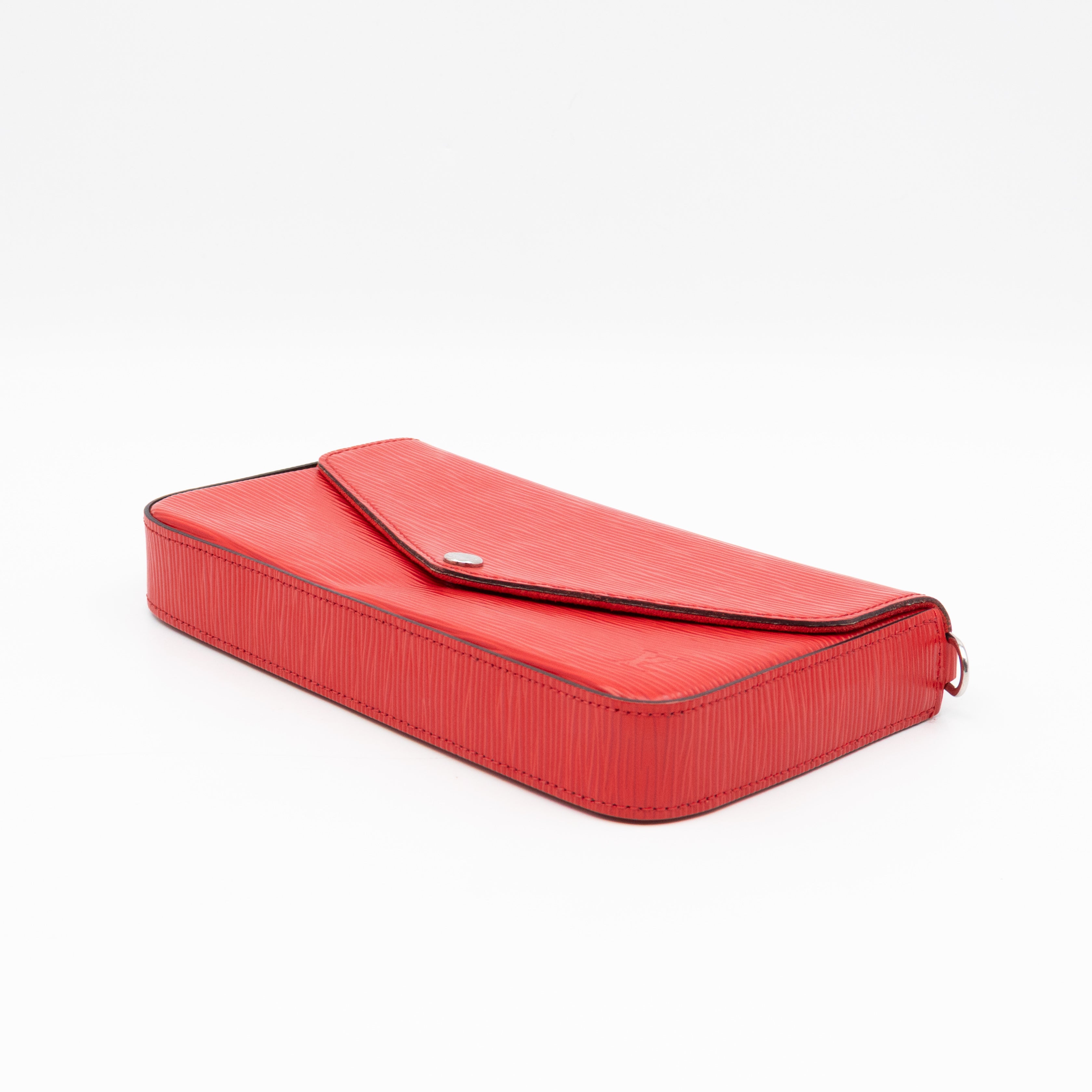 Pochette Felicie Red Epi Leather