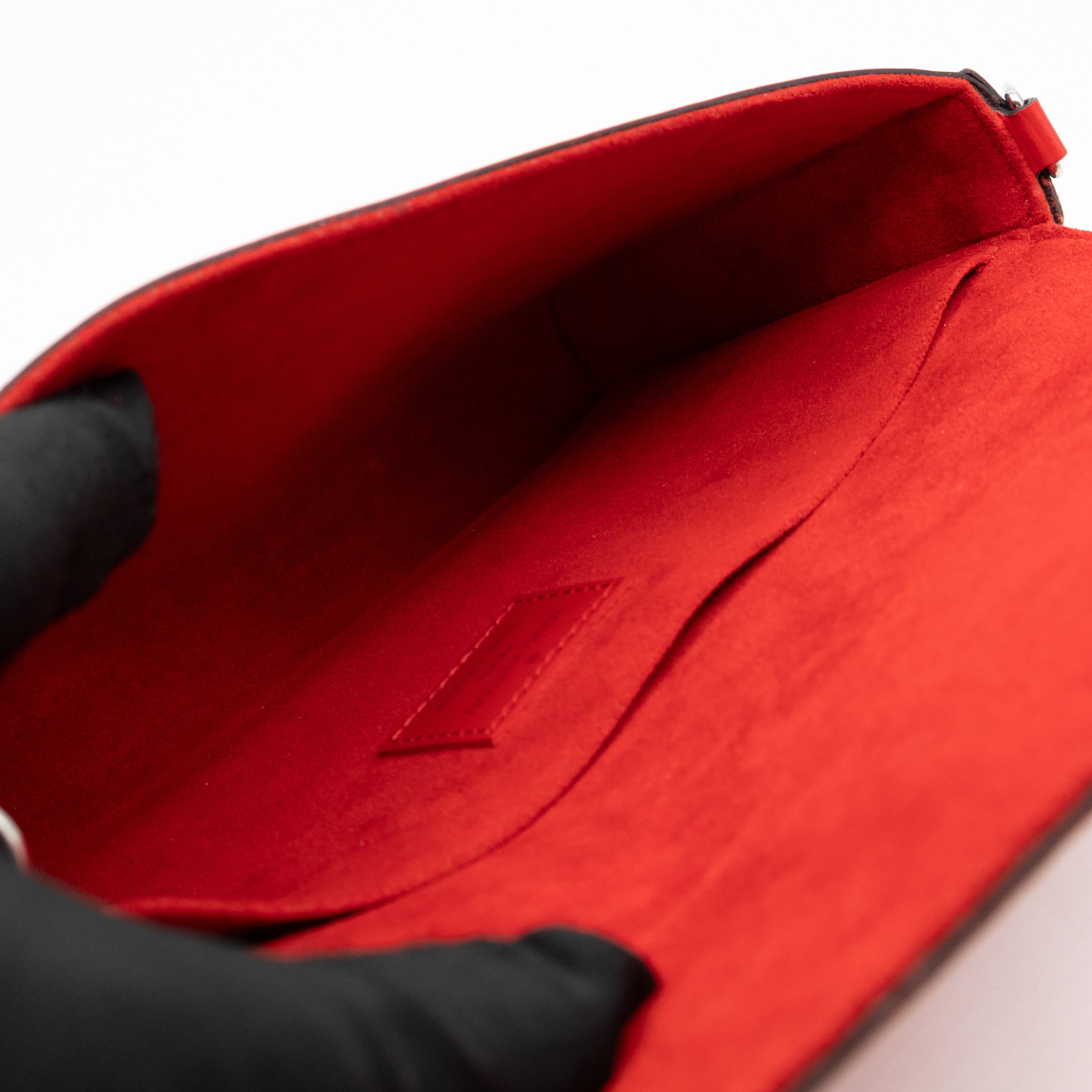 Pochette Felicie Red Epi Leather
