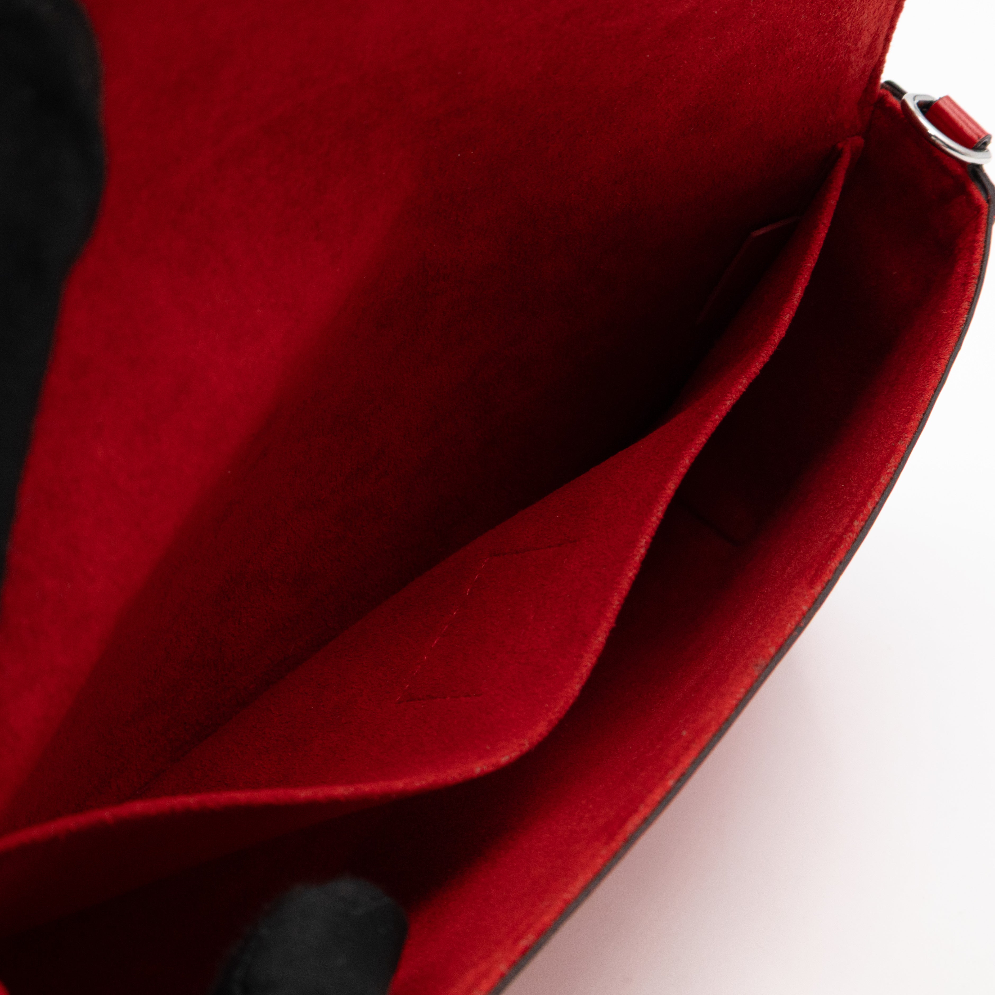 Pochette Felicie Red Epi Leather