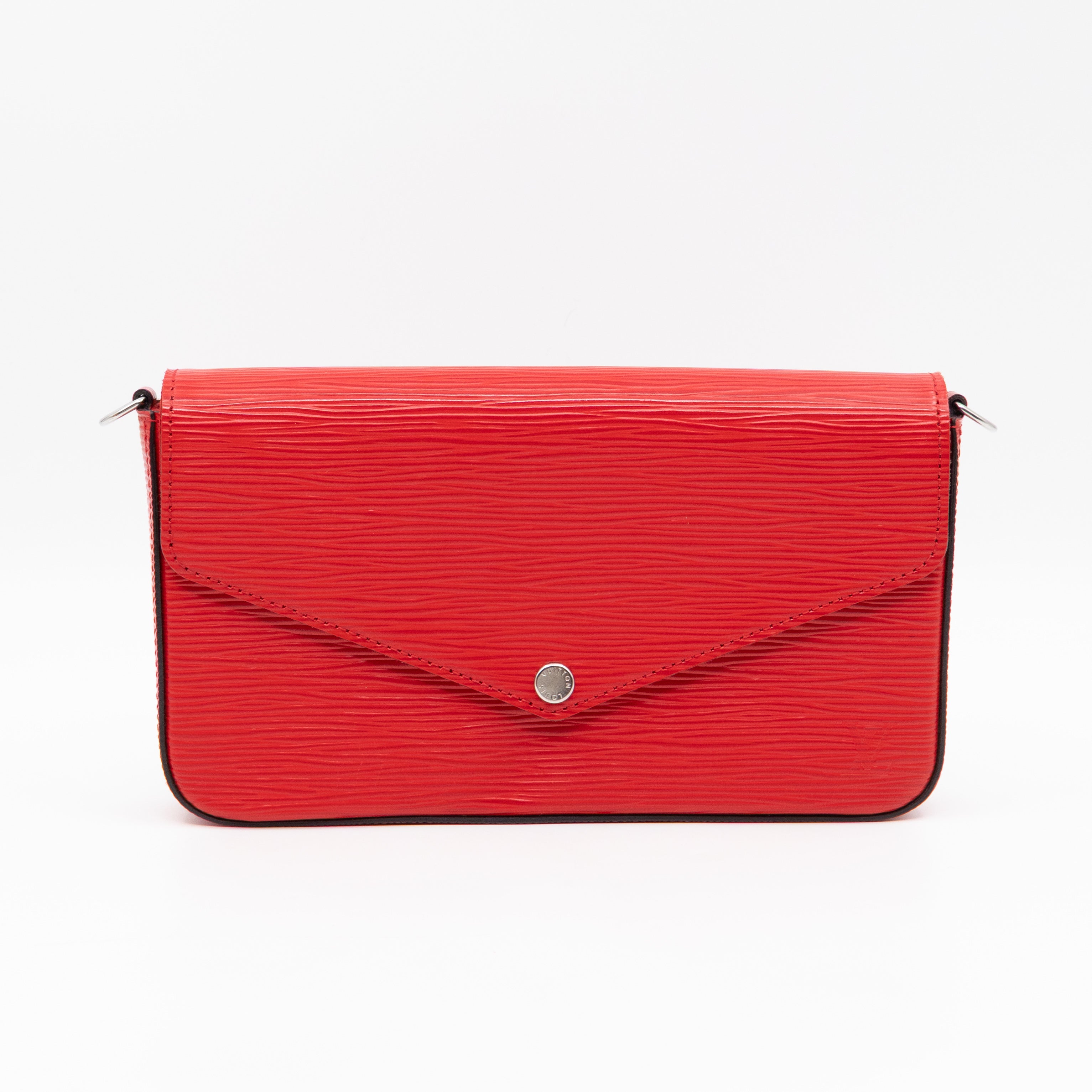 Pochette Felicie Red Epi Leather