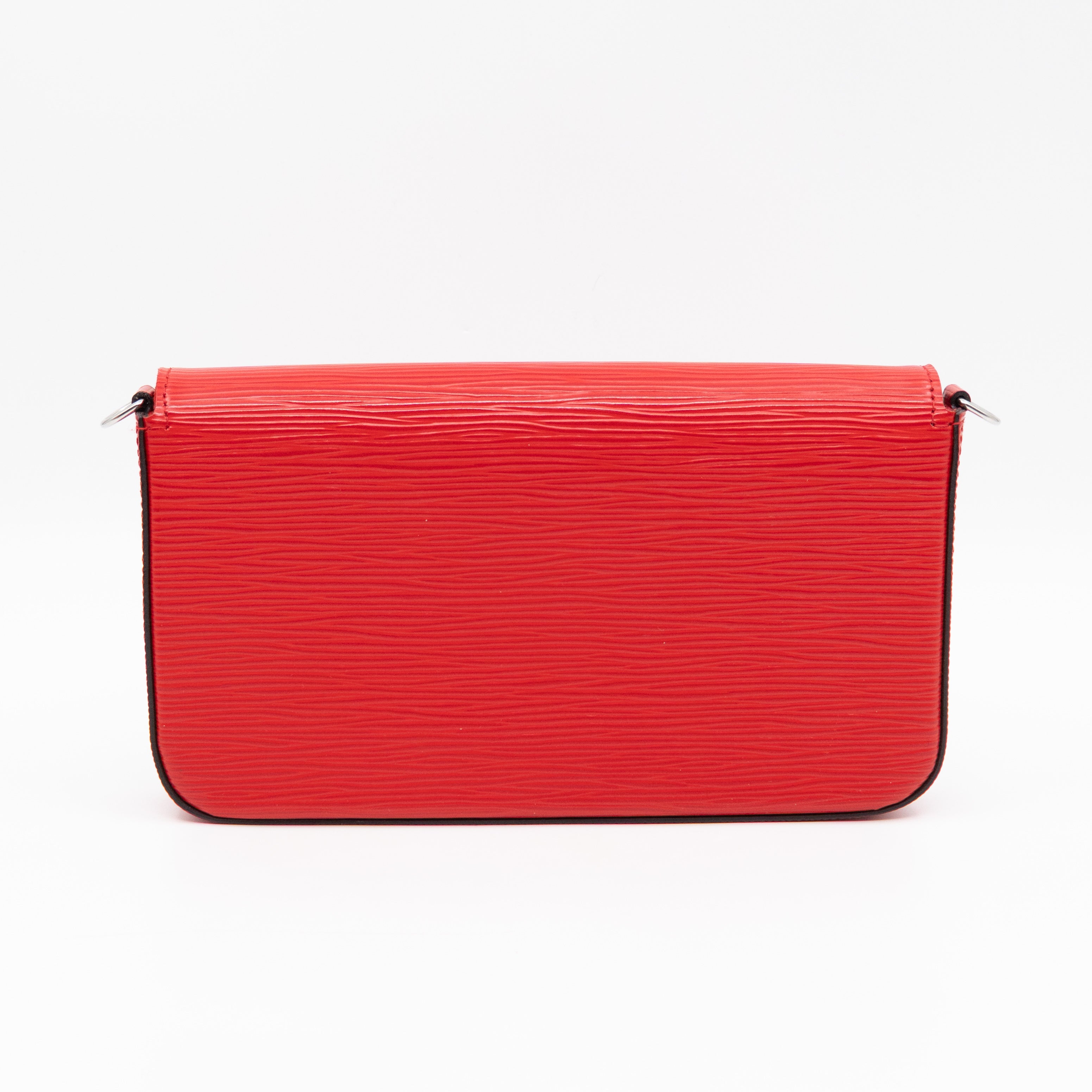 Pochette Felicie Red Epi Leather