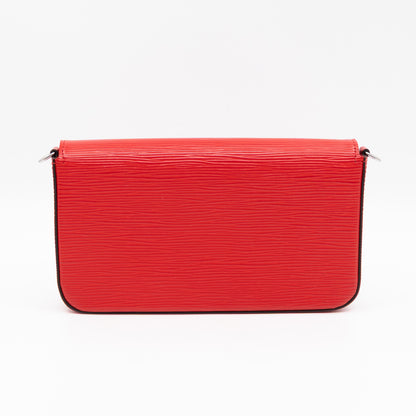 Pochette Felicie Red Epi Leather