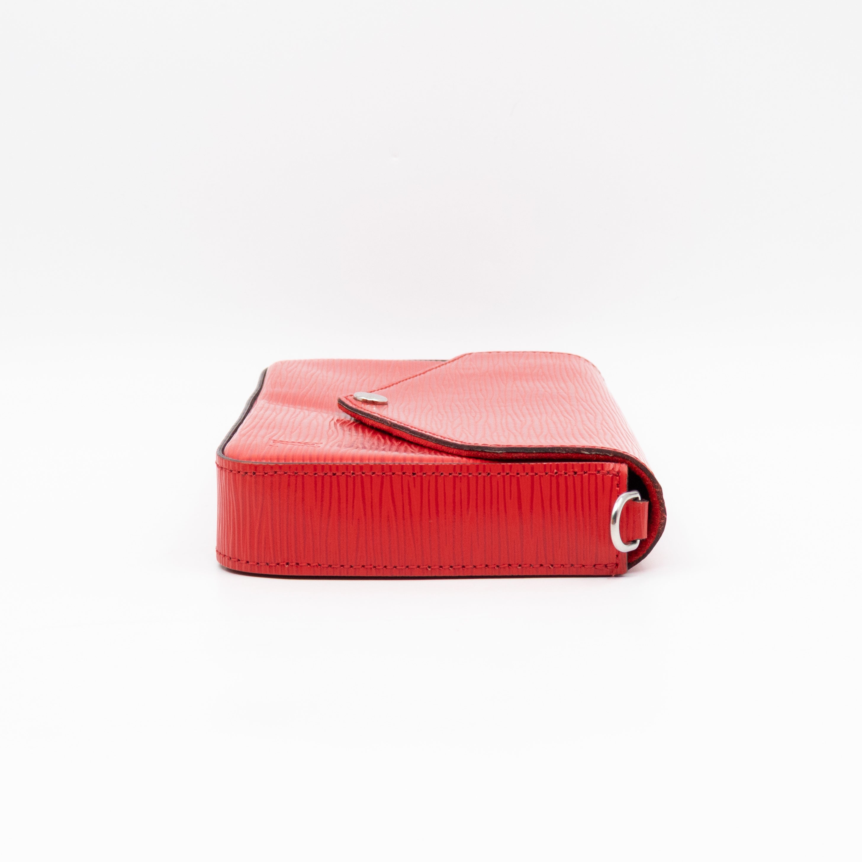 Pochette Felicie Red Epi Leather