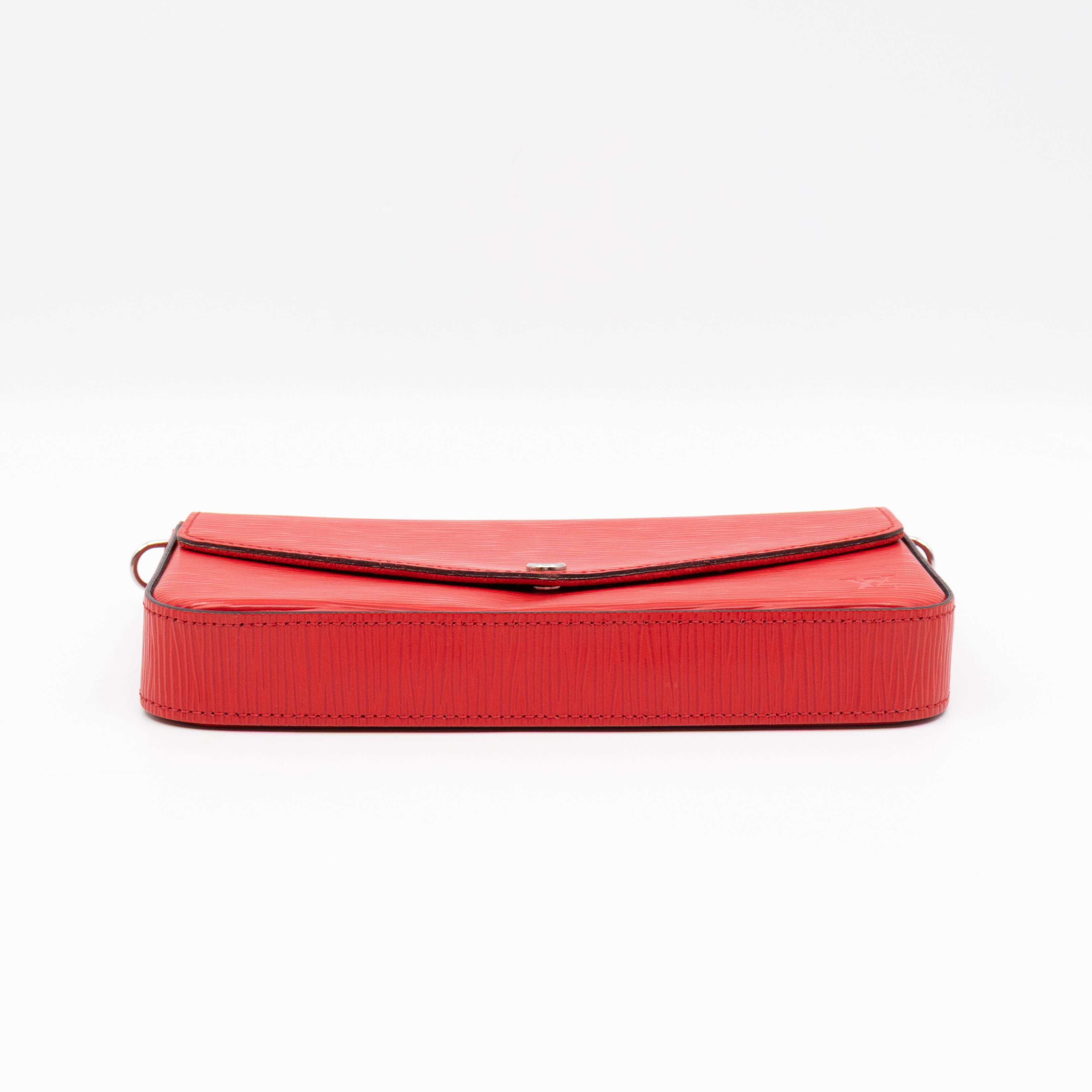 Pochette Felicie Red Epi Leather