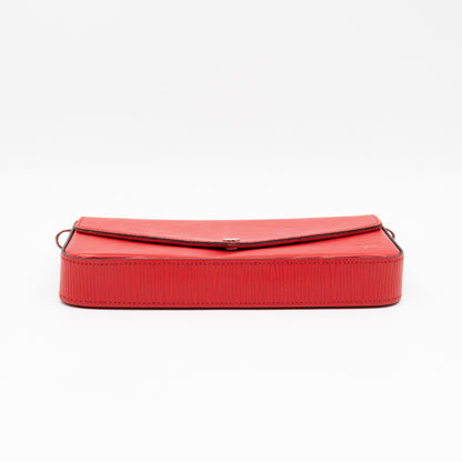 Pochette Felicie Red Epi Leather