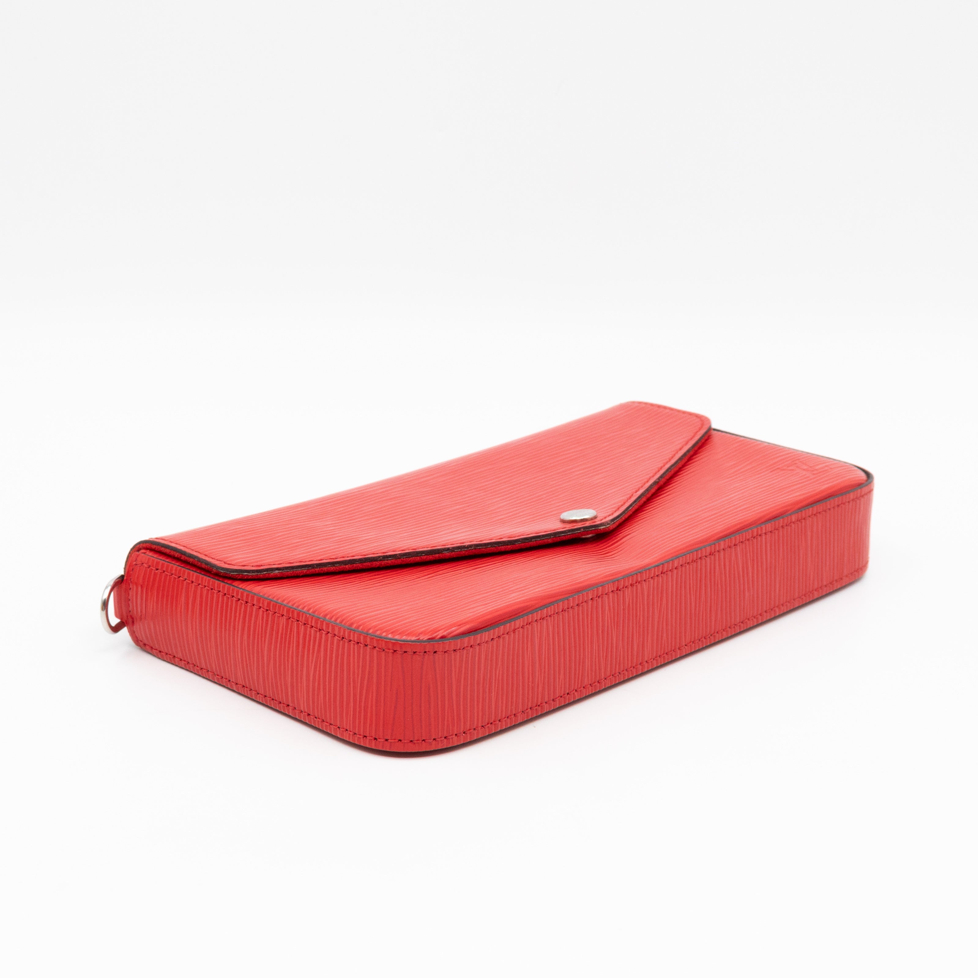 Pochette Felicie Red Epi Leather
