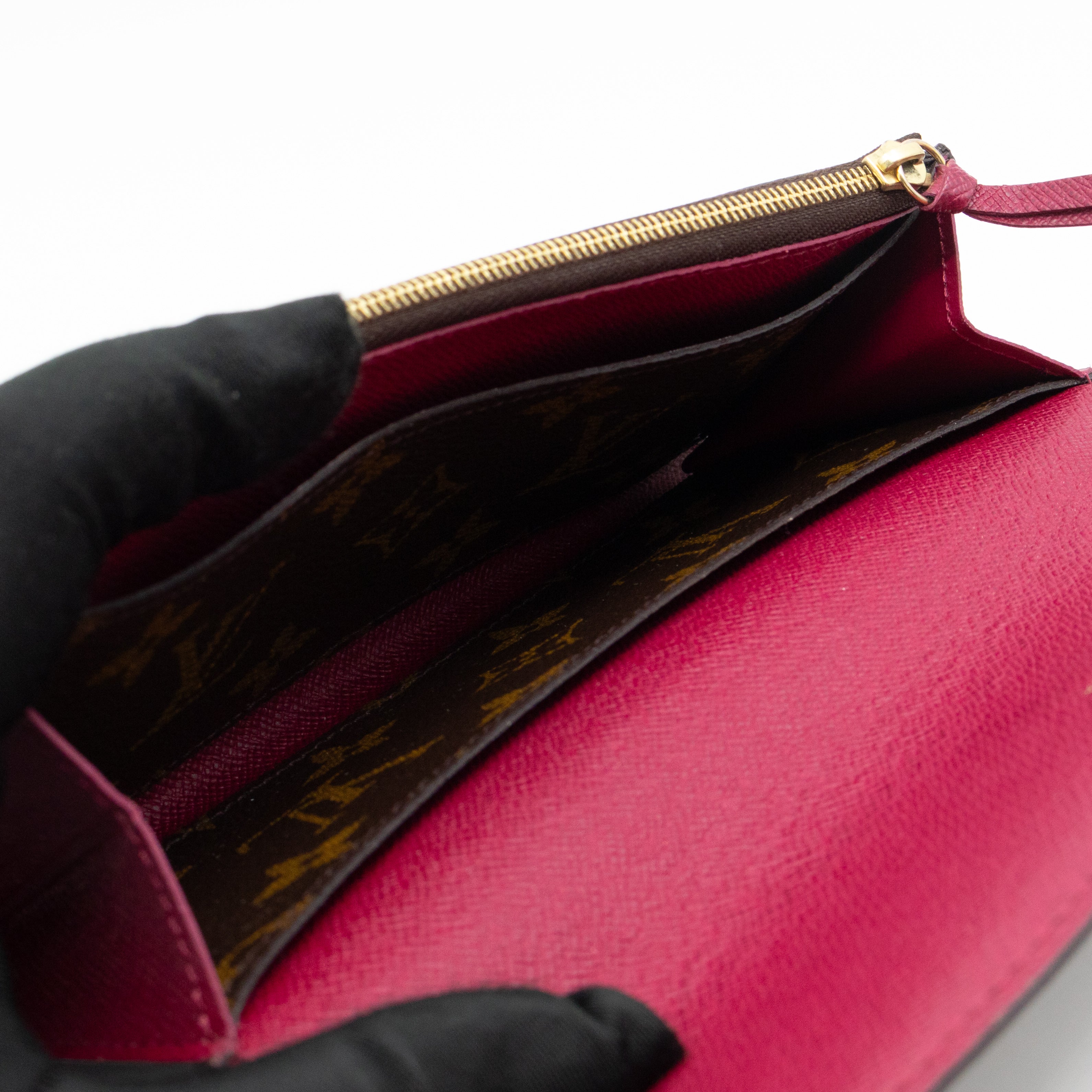 Emilie Wallet Monogram Fuchsia