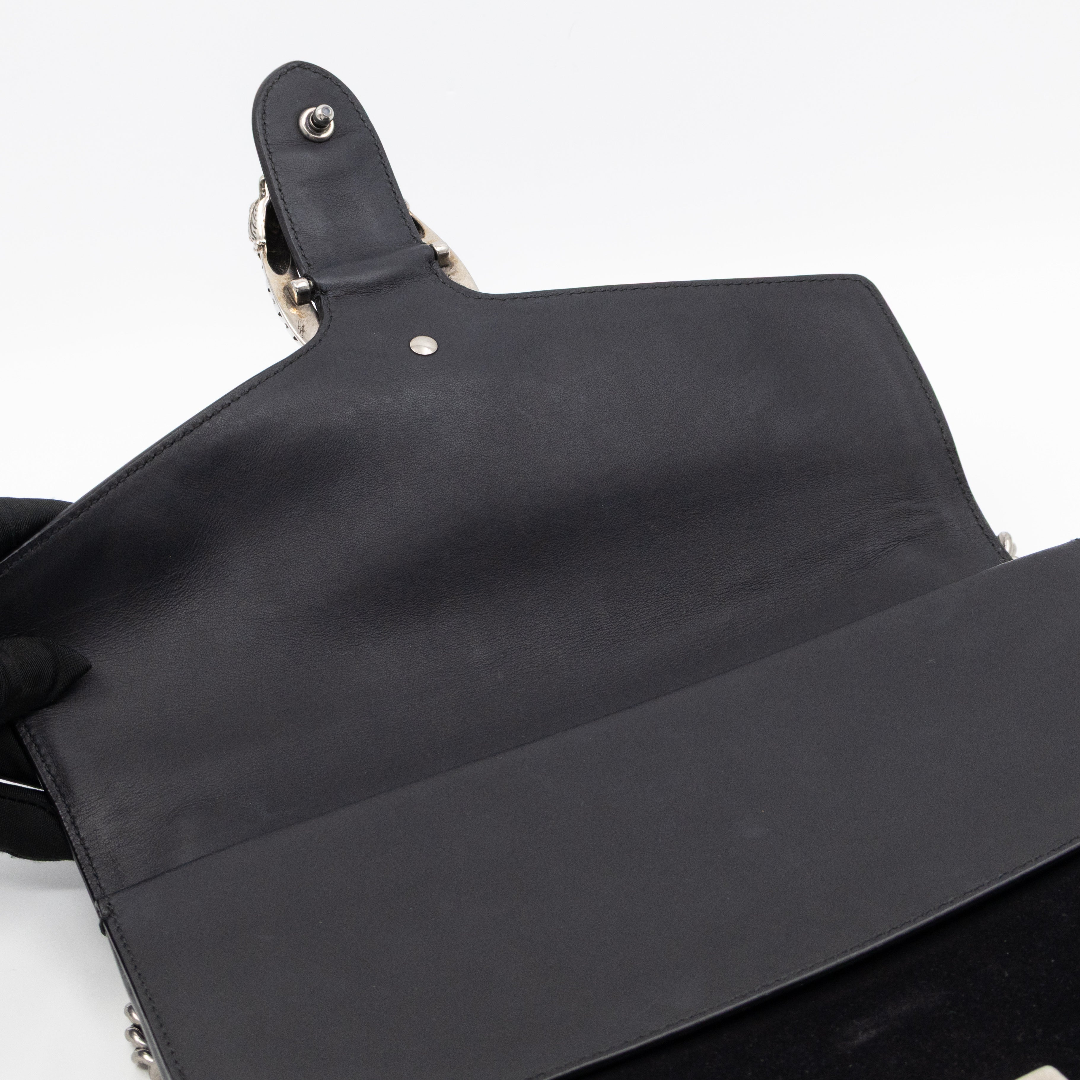Dionysus Medium Black Suede Leather