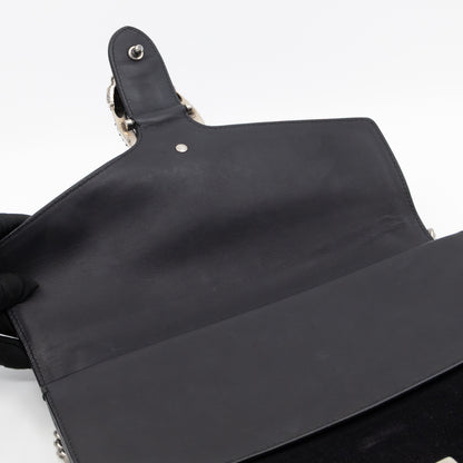 Dionysus Medium Black Suede Leather
