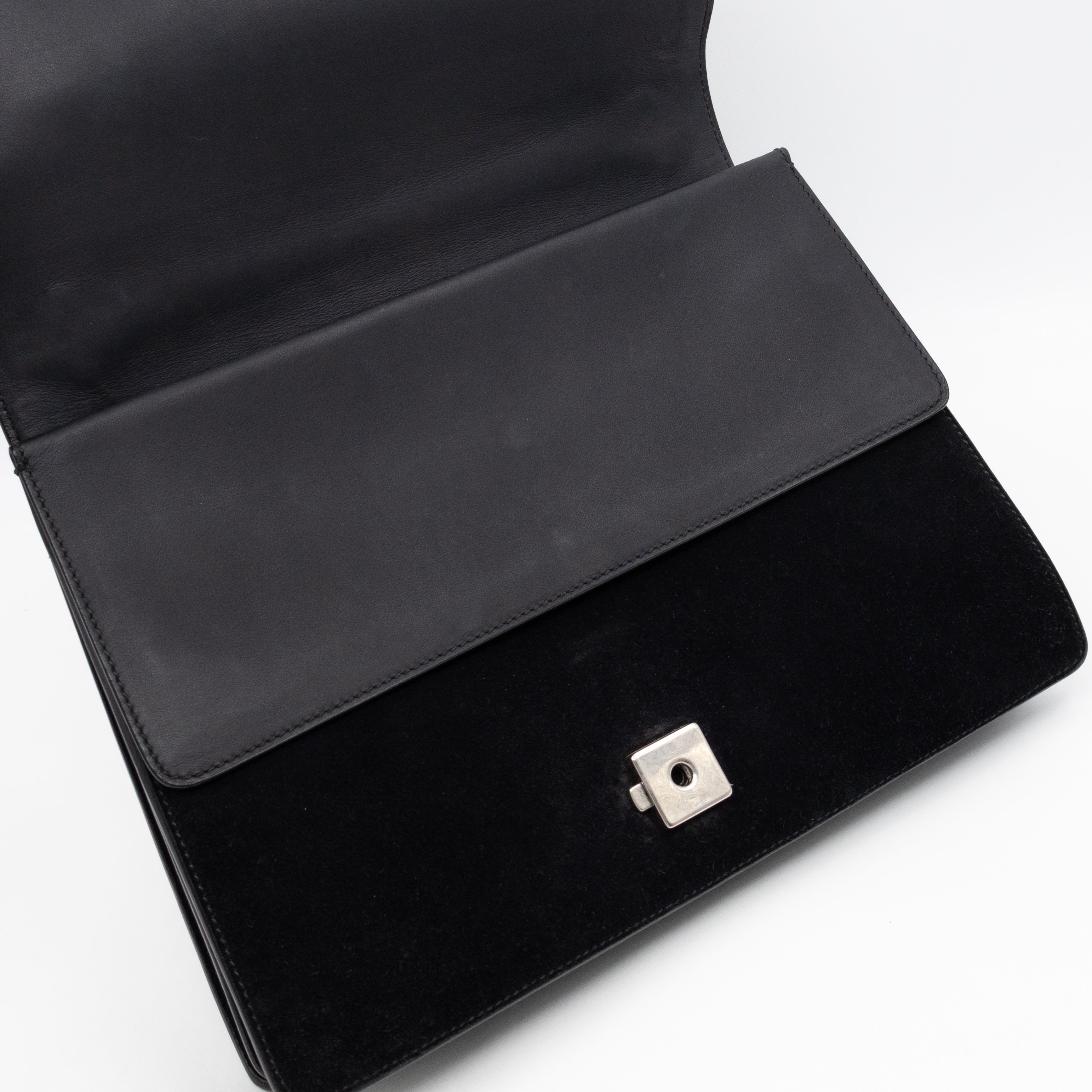Dionysus Medium Black Suede Leather