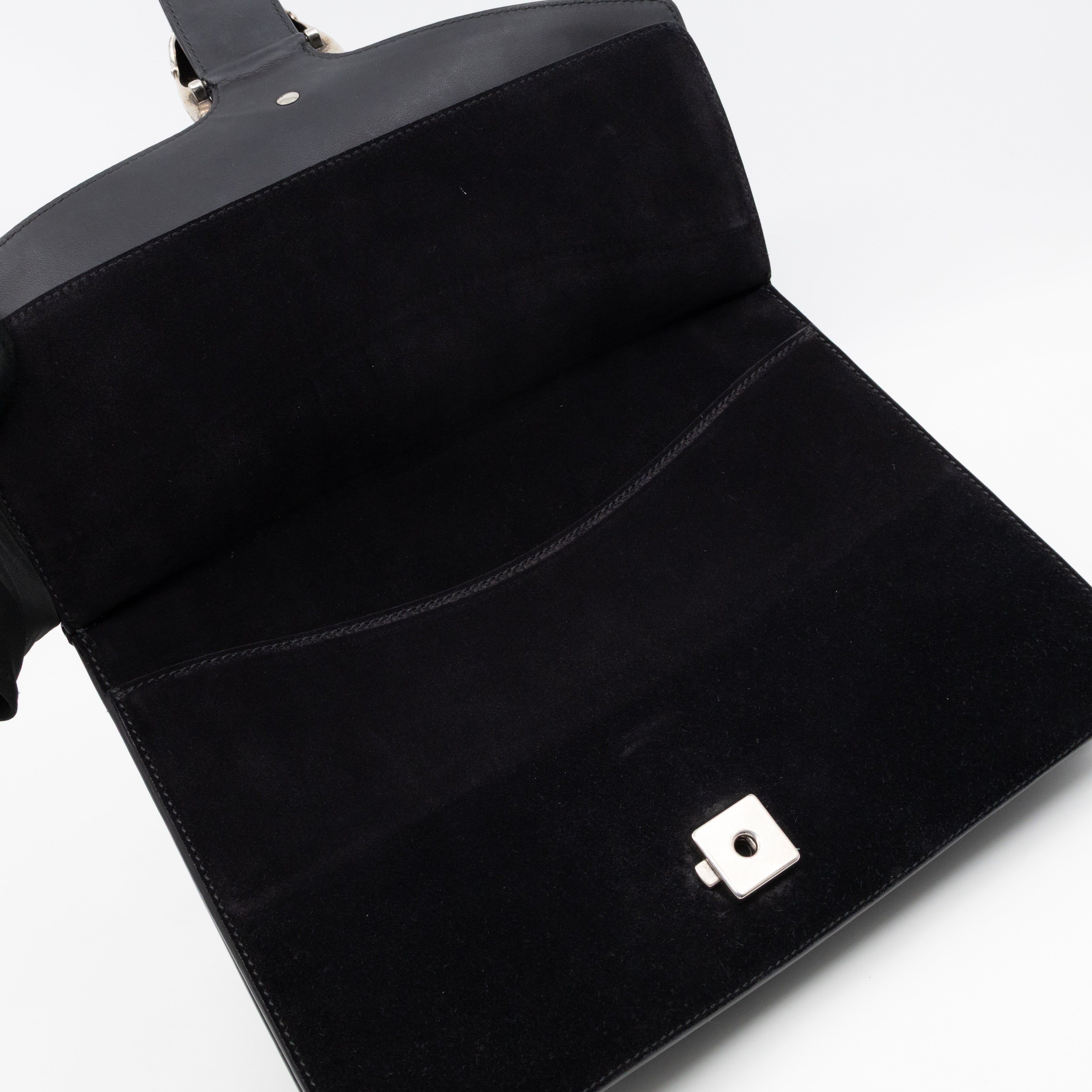Dionysus Medium Black Suede Leather