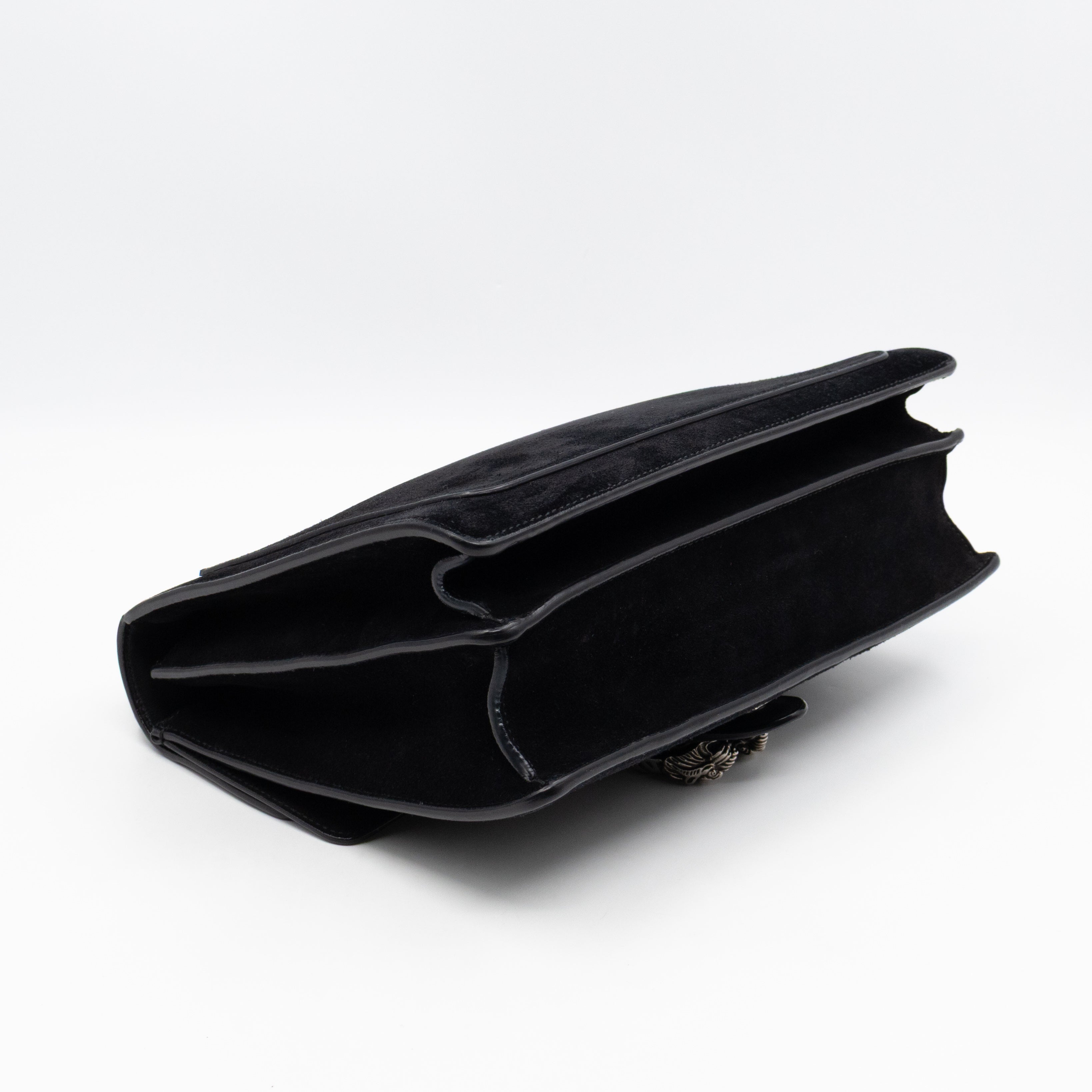 Dionysus Medium Black Suede Leather