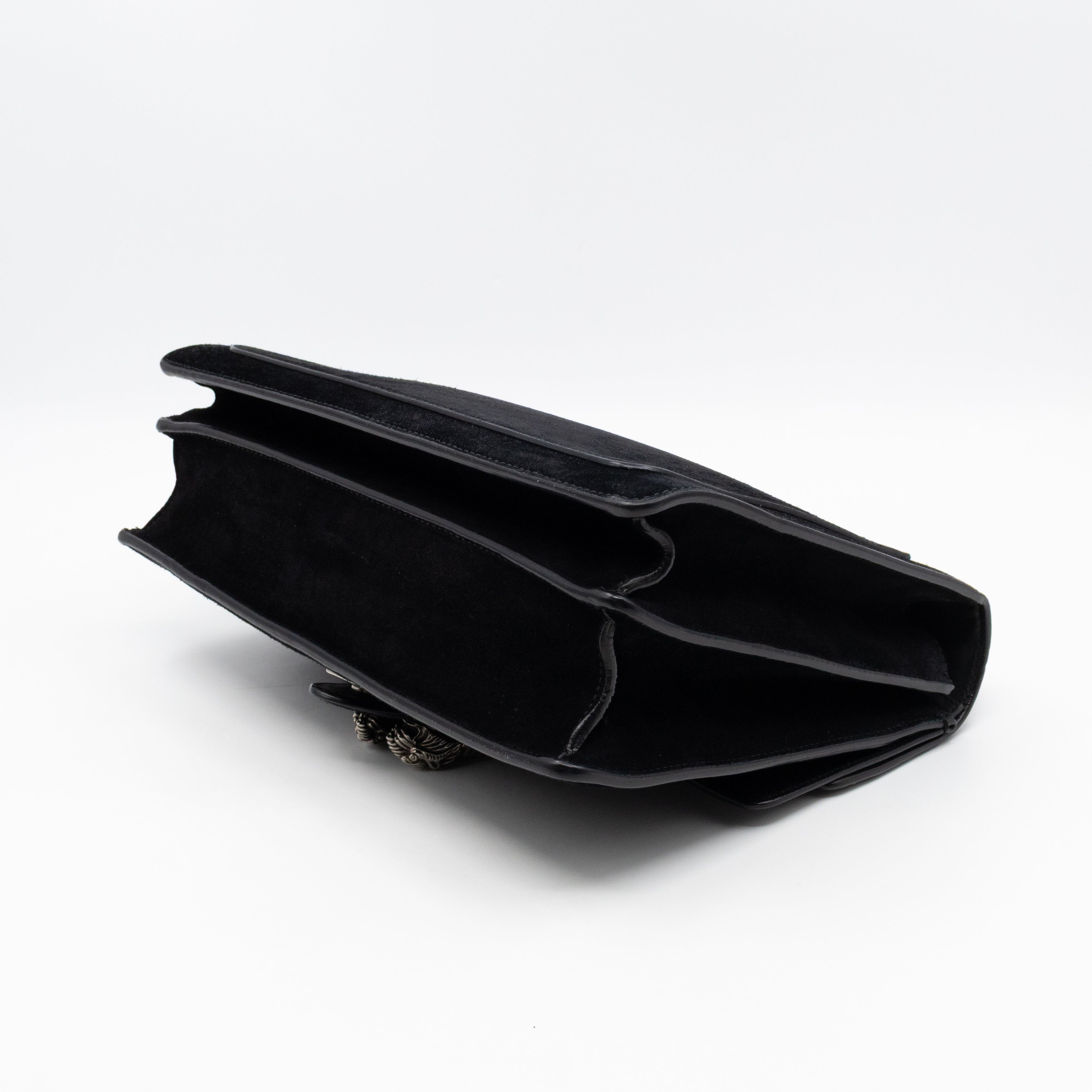 Dionysus Medium Black Suede Leather