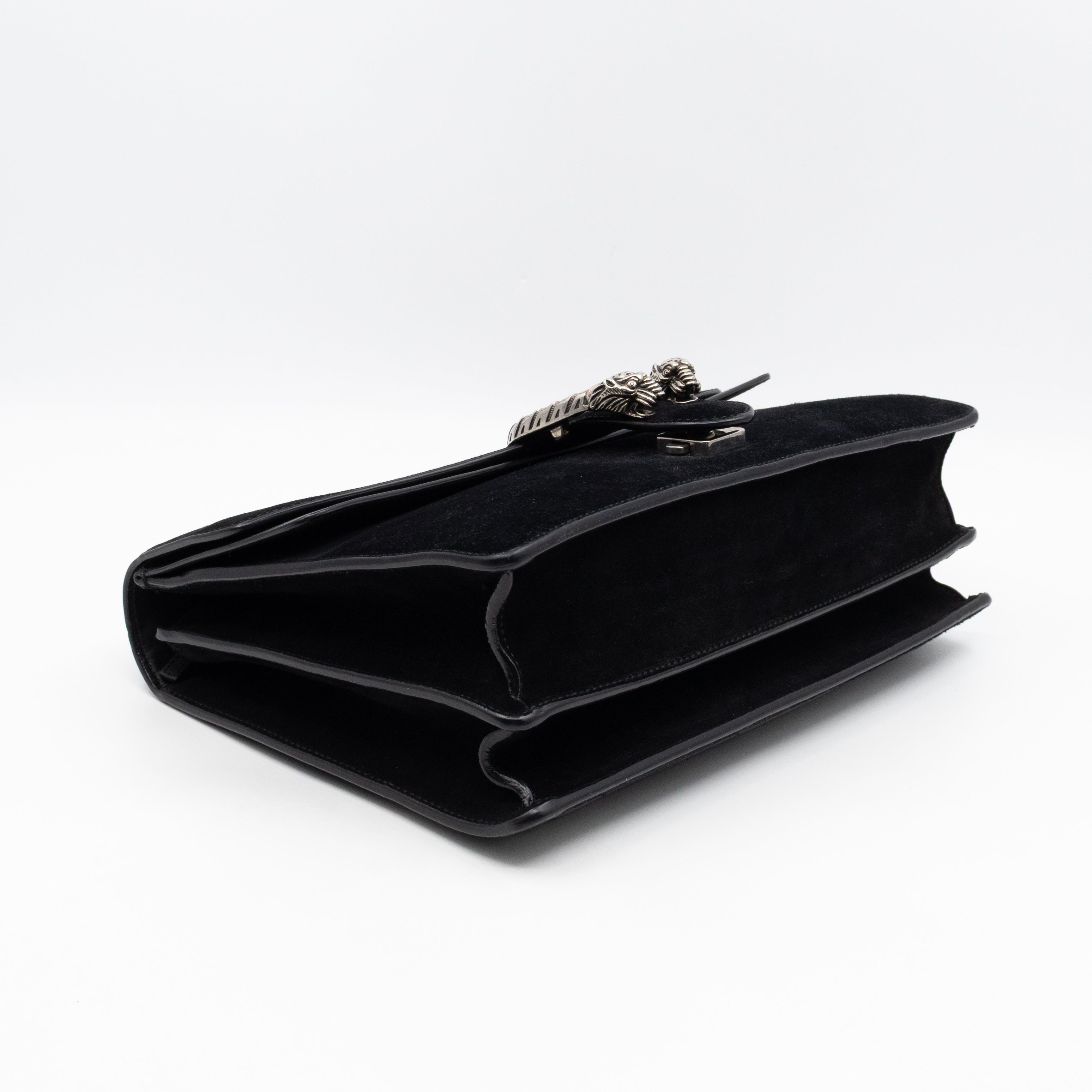 Dionysus Medium Black Suede Leather