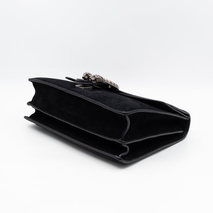 Dionysus Medium Black Suede Leather