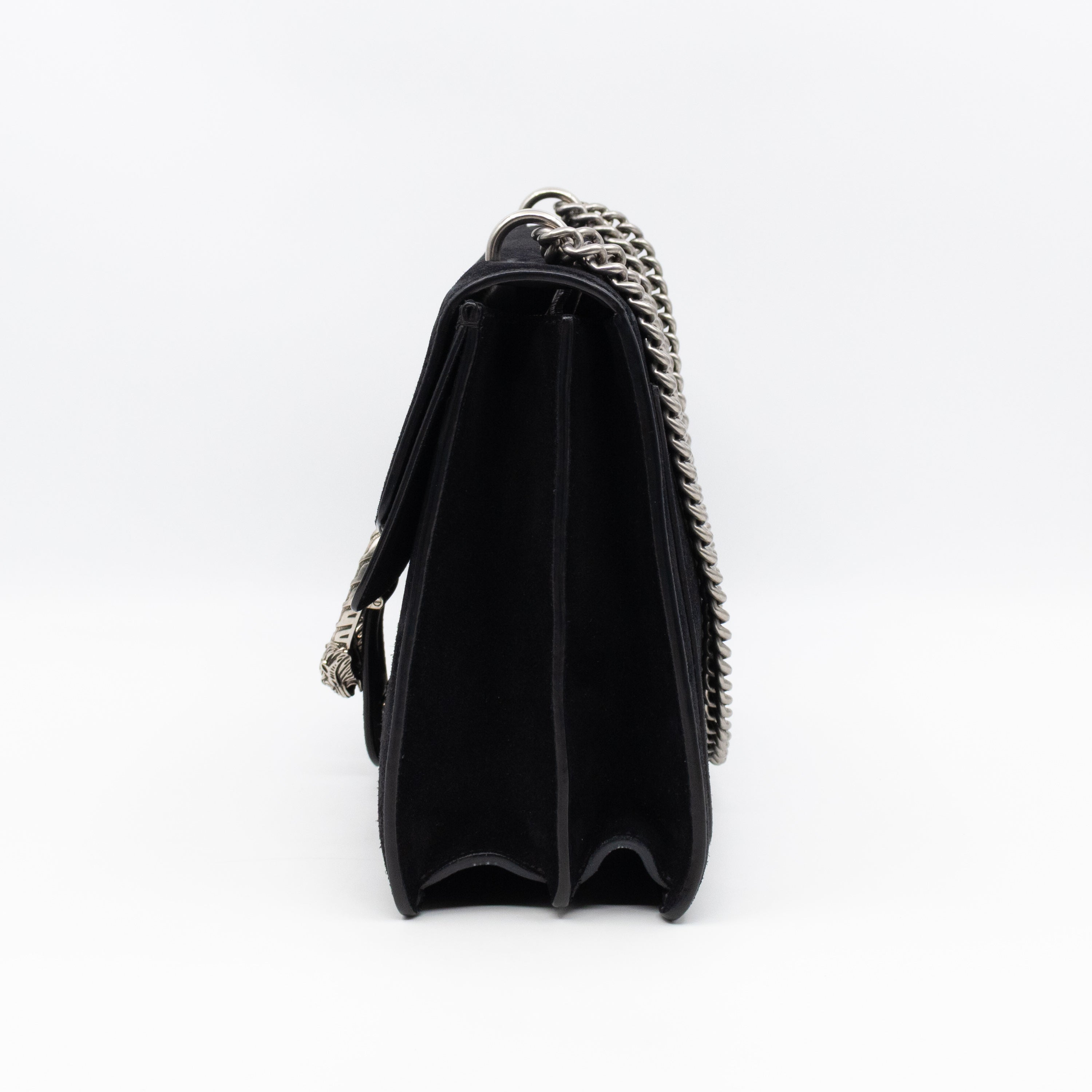 Dionysus Medium Black Suede Leather
