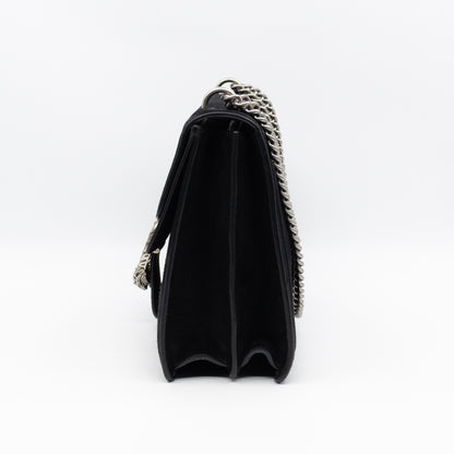 Dionysus Medium Black Suede Leather