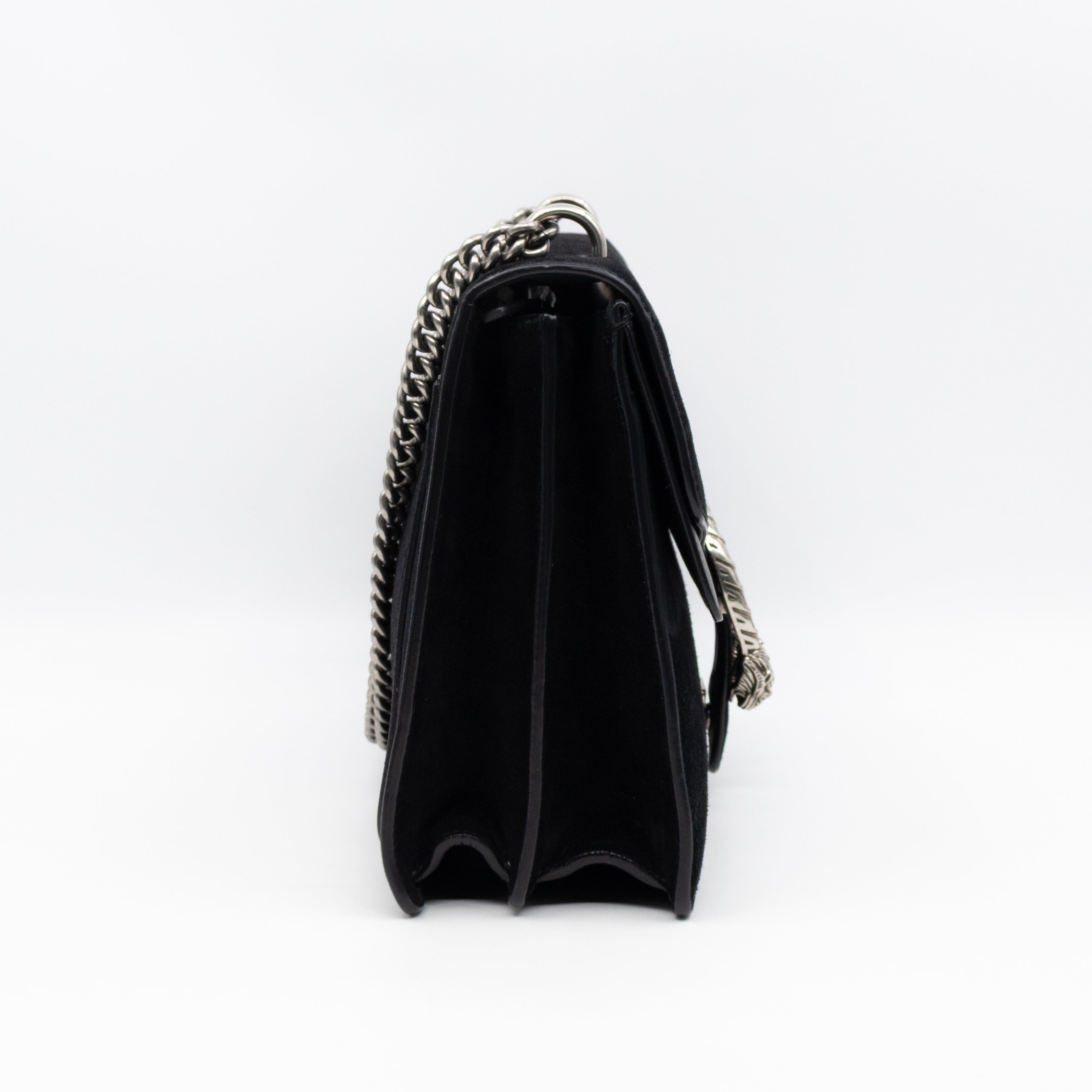 Dionysus Medium Black Suede Leather