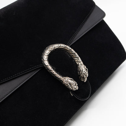 Dionysus Medium Black Suede Leather