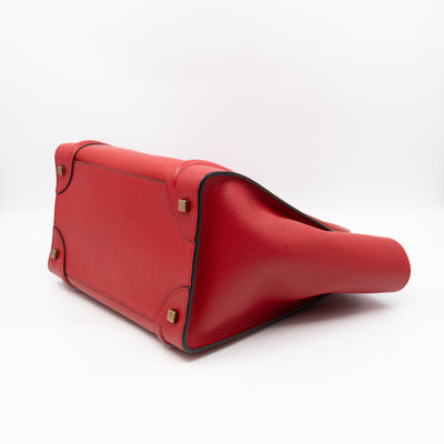 Mini Luggage Red Leather