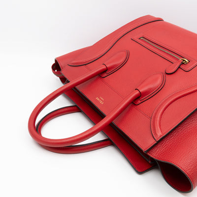 Mini Luggage Red Leather