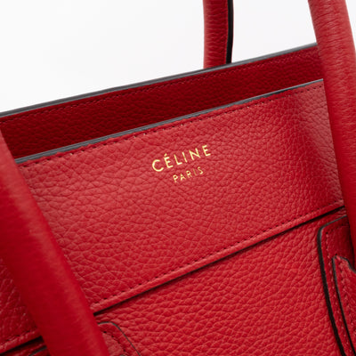 Mini Luggage Red Leather