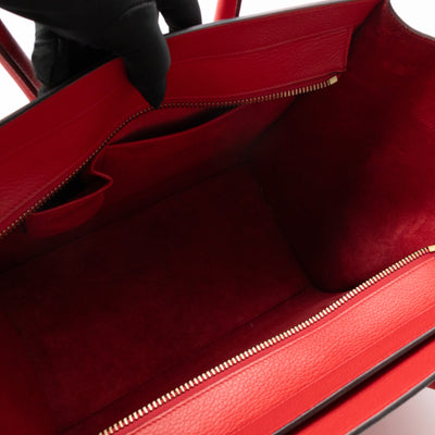 Mini Luggage Red Leather