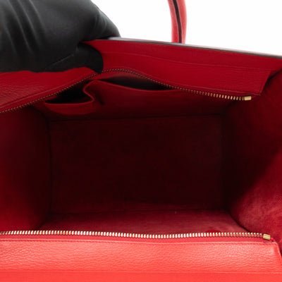 Mini Luggage Red Leather