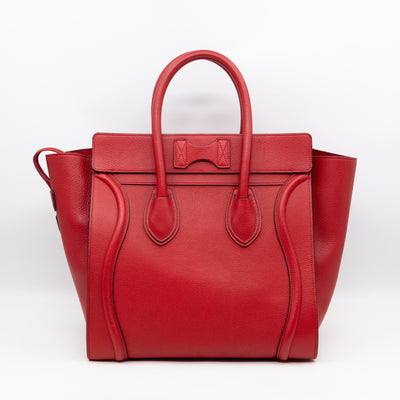 Mini Luggage Red Leather