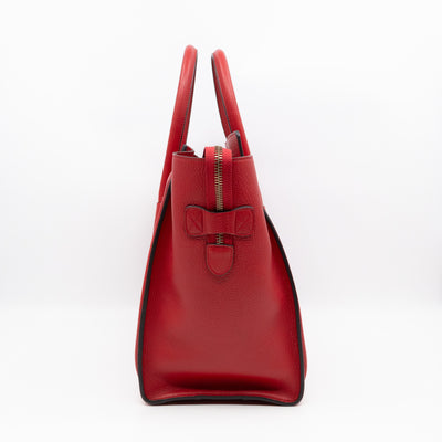 Mini Luggage Red Leather