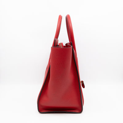 Mini Luggage Red Leather