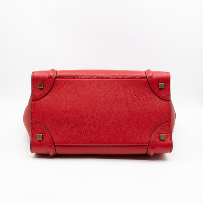 Mini Luggage Red Leather