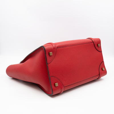 Mini Luggage Red Leather