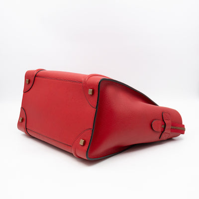 Mini Luggage Red Leather