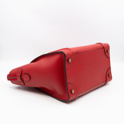 Mini Luggage Red Leather