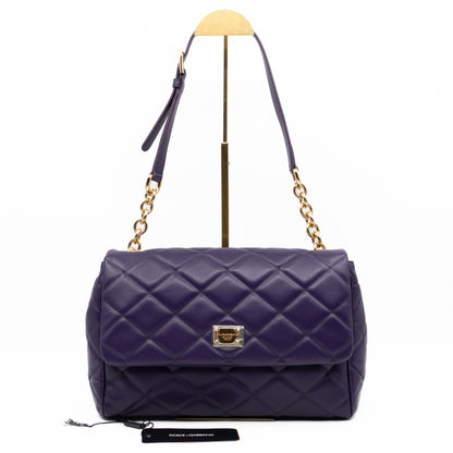 Miss Kate Quilted Purple Leather