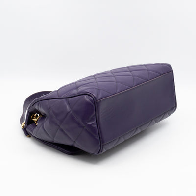 Miss Kate Quilted Purple Leather